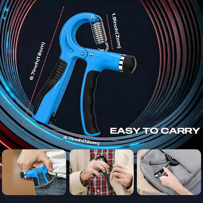 JTHEW Grip Strength Trainer - Adjustable Resistance 11-132lbs/5-60kg Hand Gripper & Forearm Strengthener Device with Smart Counter for Sports & Rehab