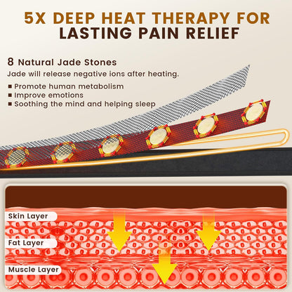 UTK 5X Far Infrared Heating Pad for Arm & Elbow with Jade, 1 Min Fast Heat