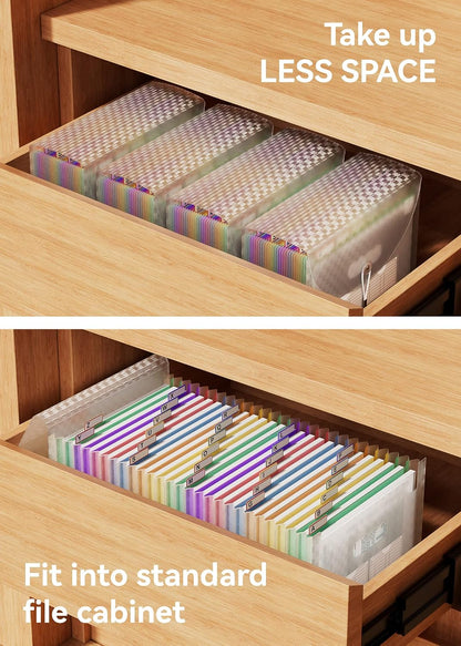 ABC life 26 Pockets Accordion File Organizer, Expanding File Folders