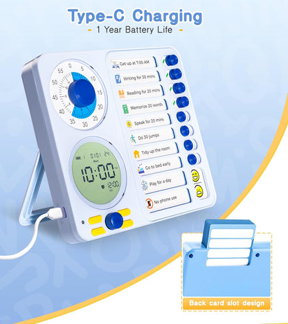 Herloreen Visual Timer for ADHD, Chore Chart & Task Planner for Kids,Adults