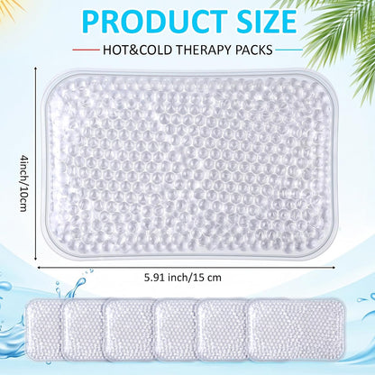 TrelaCo 24 Pcs Gel Bead Ice Pack 4 x 6 Inch Reusable Hot Cold Pack Soft Small Gel Cooling Pad Compress for Sports Swelling, Knee, Shoulder, Foot, Back, Ankle, Neck, Elbow Injuries Wrap Pain Relief