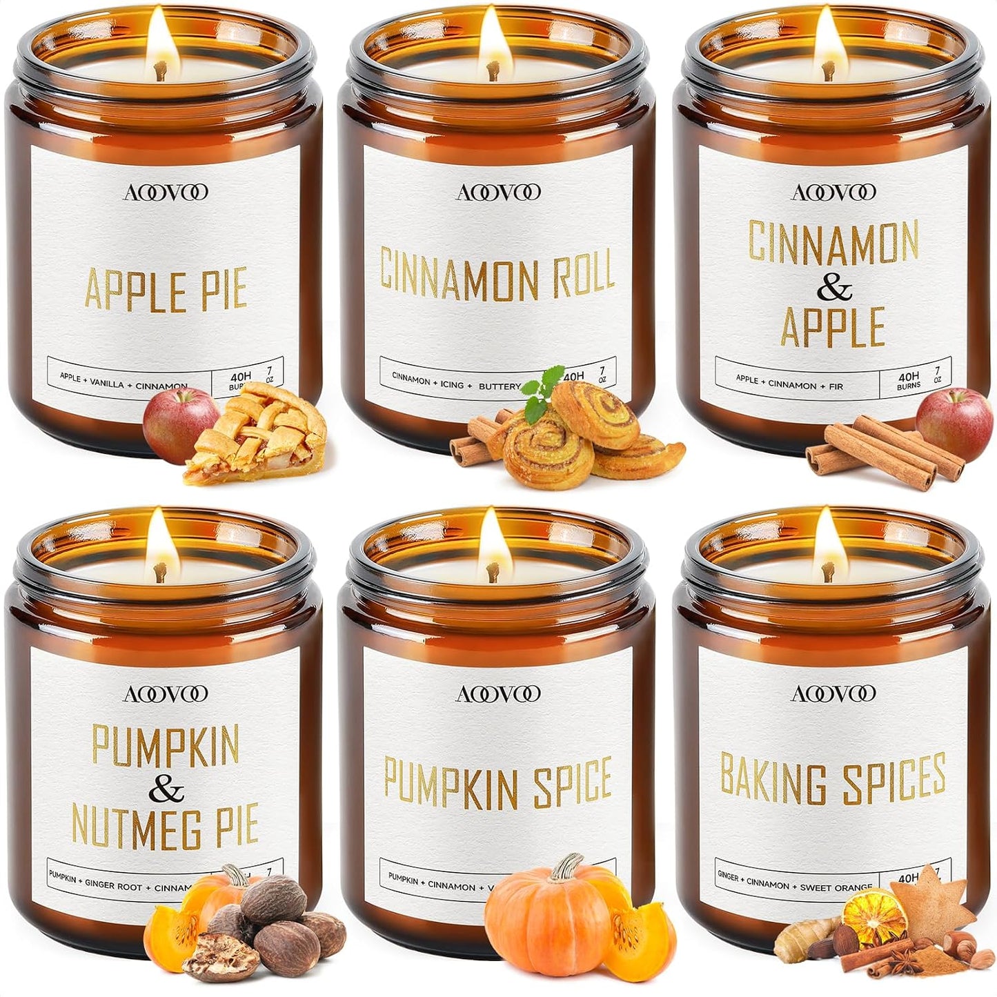AOOVOO Coconut Vanilla Candles - 9 oz Scented Candles, Aromatherapy Candle, Soy Candle for Home Scented
