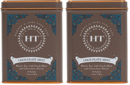 Harney & Sons Cherry Blossom Green Tea, 20 Sachets in Tin | Green tea with delicate cherry blossom and vanilla flavors inspired by Japan's sakura season. Contains caffeine.
