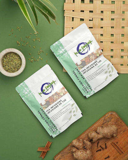 Blue Pepper Soothing Fennel Herbal Tea Blend - Natural Tea Infusion, Made in Small Batches, No Artificial Flavors or Preservatives, 60g - Caffeine Free