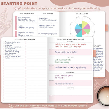 Clever Fox Self-Care Journal – Daily Reflection Notebook – Mental Health & Personal Development Planner, Meditation & Mood Log, A5 (Aquamarine)