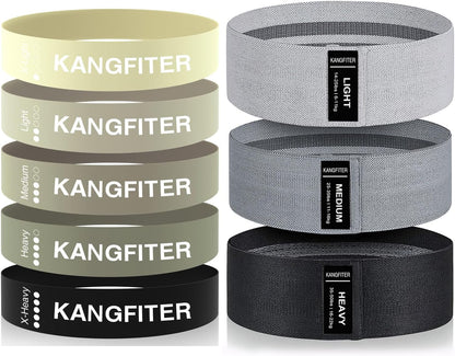 KANGFITER Non-Slip Fabric Resistance Bands for Working Out 3 Levels