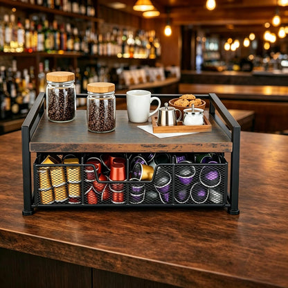 Tea Bag Organizer And Storage with Drawer Teabag Holder Tea Box