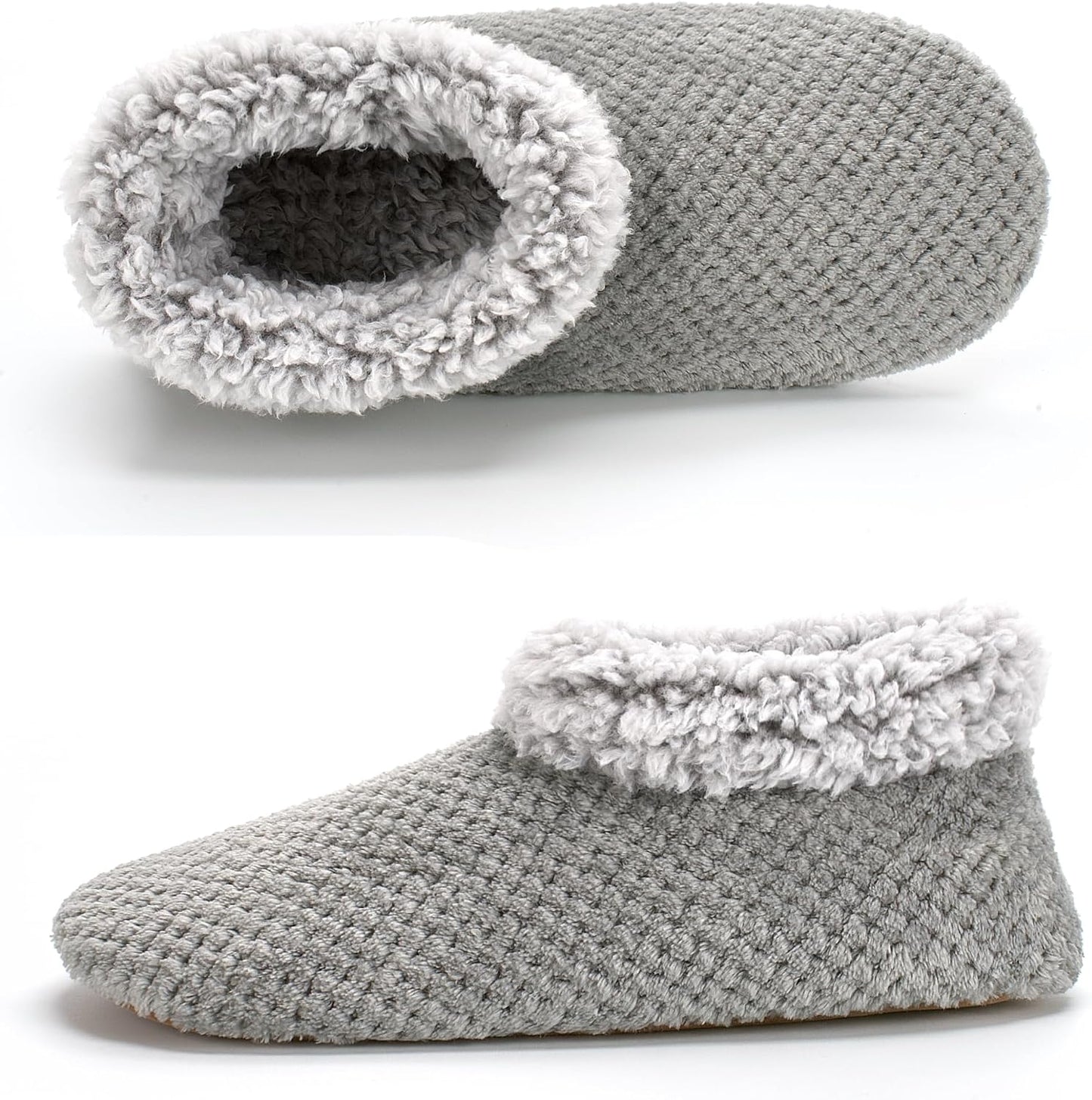 Cozylook Fuzzy Slippers for Women Indoor Soft Sole Slipper Socks with Non Slip Grippers Warm Fluffy