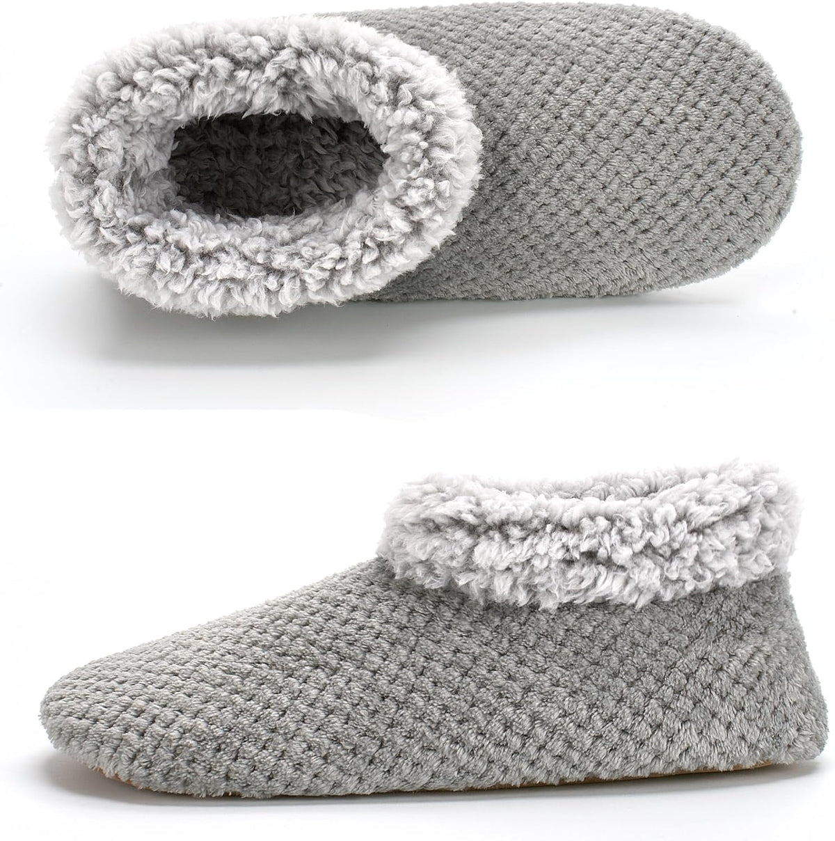 Cozylook Fuzzy Slippers for Women Indoor Soft Sole Slipper Socks
