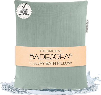 BADESOFA® Luxury Bath Pillow M - Lusciously Soft & Comfortable Tub Pillow for Bathtub - Washable & Quick-Drying Bath Back Pillow - Non-Slip Full Body Tub Pillow - Luxury Spa Cushion in Ivory Pearl