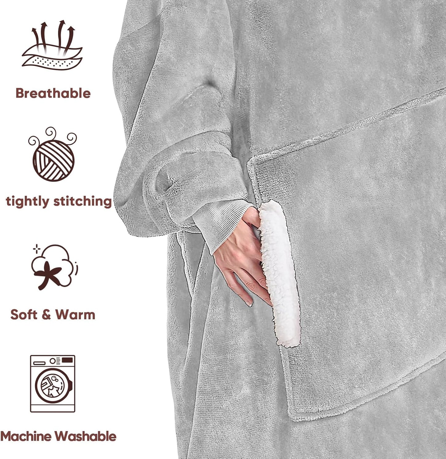 yescool Wearable Blanket Hoodie as Christmas Birthday Gifts for Women Mom - Colors B