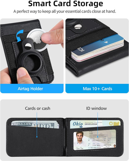 For Magsafe Wallet Stand with Airtag Holder, 10 Cards Holder, RFID Blocking