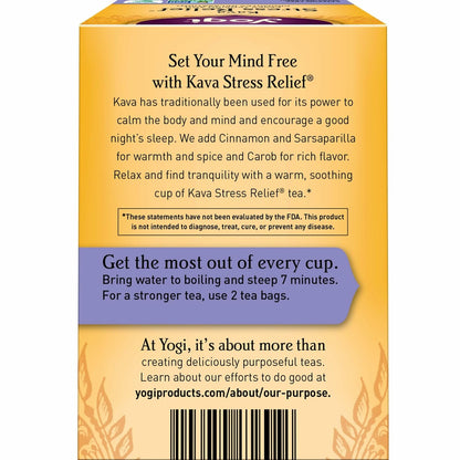 Yogi Kava Stress Relief Organic Tea, 16 Tea Bags (4 Pack)