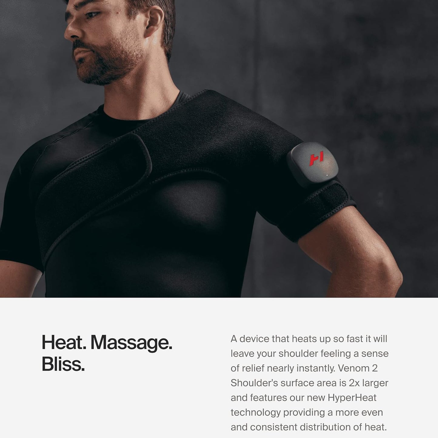 Hyperice Venom 2 Back Wrap - Provides Advanced Heat and Vibration for Pain, Soreness and Inflammation