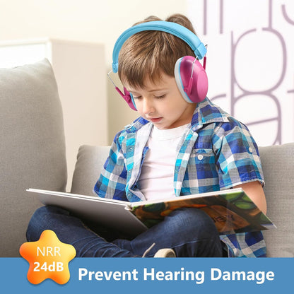 ProCase Kids Noise Cancelling Headphones, Kids Ear Protection Monster Jam Truck, Fireworks Hearing Protection Noise Reduction, Noise Canceling Earmuffs for Sensory Autism Toddler Children -Red
