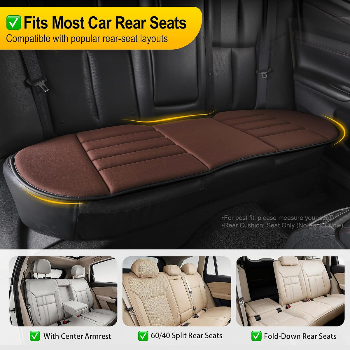 kingphenix Memory Foam Car Seat Cushion for Driver and Office Chair Comfort