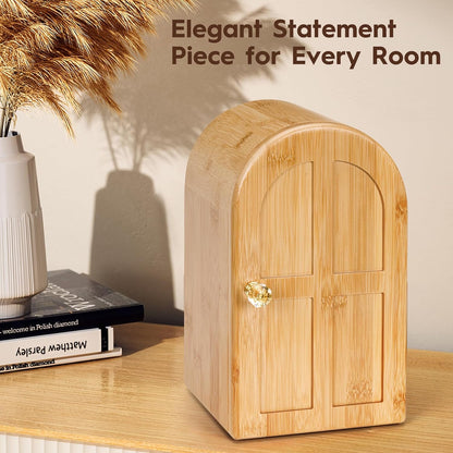 Bamboo Cell Phone Box for Family Time, Cell Phone Jail,Hold 6 Phones