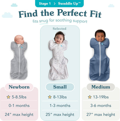 Love to Dream Swaddle UP, Baby Sleep Sack, Self-Soothing Swaddles for Newborns, Get Longer Sleep, Secure Fit Helps Calm Startle Reflex, New Born Essentials for Baby, 1.0 TOG, 13-19 lbs, Deep Olive