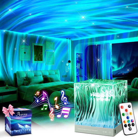 Mubarek Ambient Lighting, 216 Modes Mood Lighting, 3-in-1 Sunset Lamp & Ocean Lamp & Northern Lights Projector with Remote,Led Lights for Bedroom, Room Lights for Bedroom Decor, Girl Gift