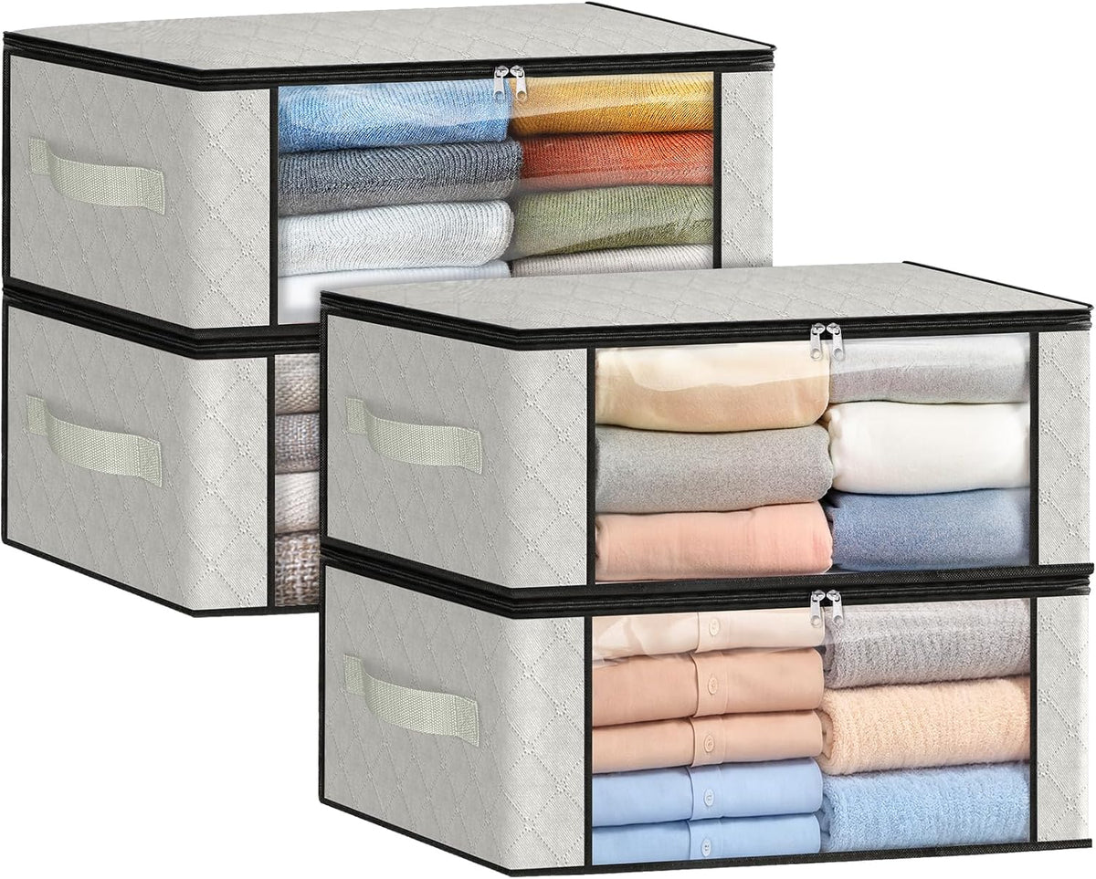 Fab totes Storage Bags for Clothes Blanket Storage Bins with Lids