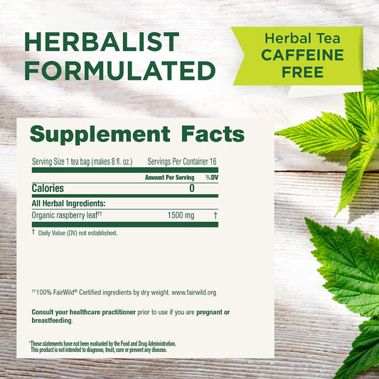 Traditional Medicinals Organic Raspberry Leaf, 96 Tea Bags