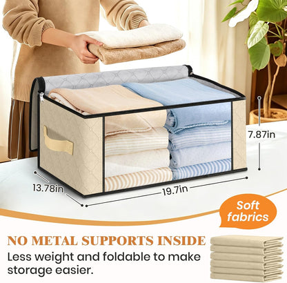 Fab totes Storage Bags for Clothes Blanket Storage Bins with Lids