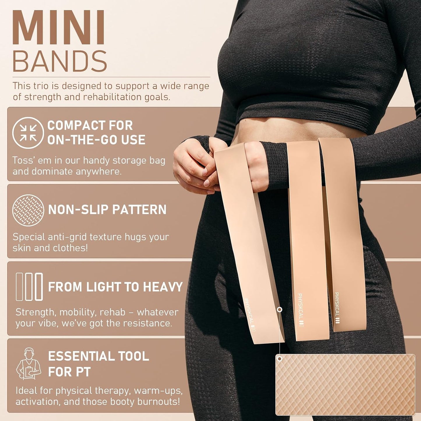 PhysKcal Pilates Kit, 15-Inch Pilates Ring with 1x Pilates Ball & 5X Bands | Aesthetic Home Pilates Equipment Set, Essential Kit for Beginners in Minimalist Style. Comes in Premium Packaging