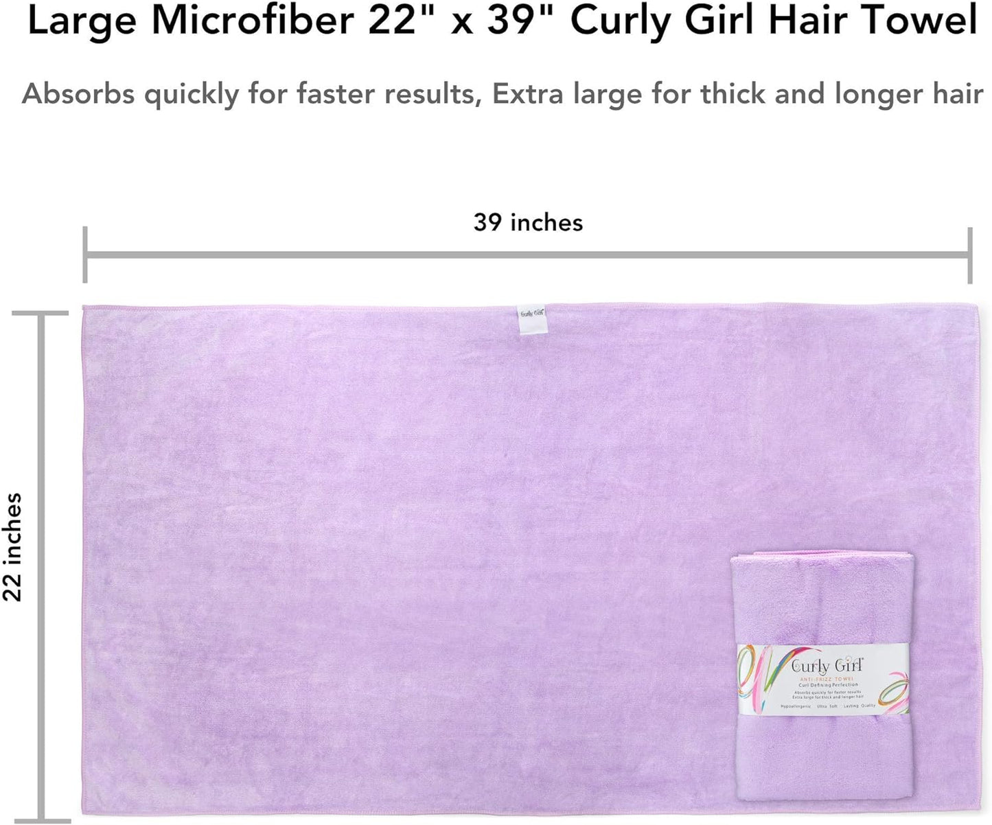Curly Girl Towel for Women with Curls, Anti-Frizz, Absorbent, Fast Drying, Curly Hair, Microfiber Hair Drying Towel for Curls