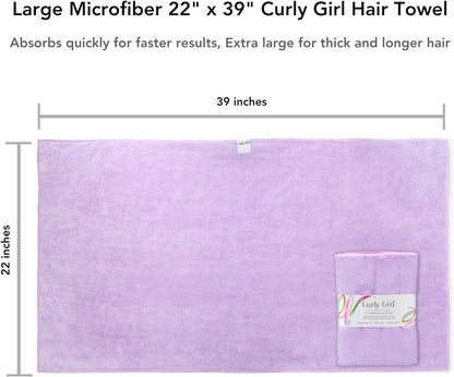 Curly Girl Towel for Women with Curls, Anti-Frizz, Absorbent, Fast Drying, Curly Hair, Microfiber Hair Drying Towel for Curls
