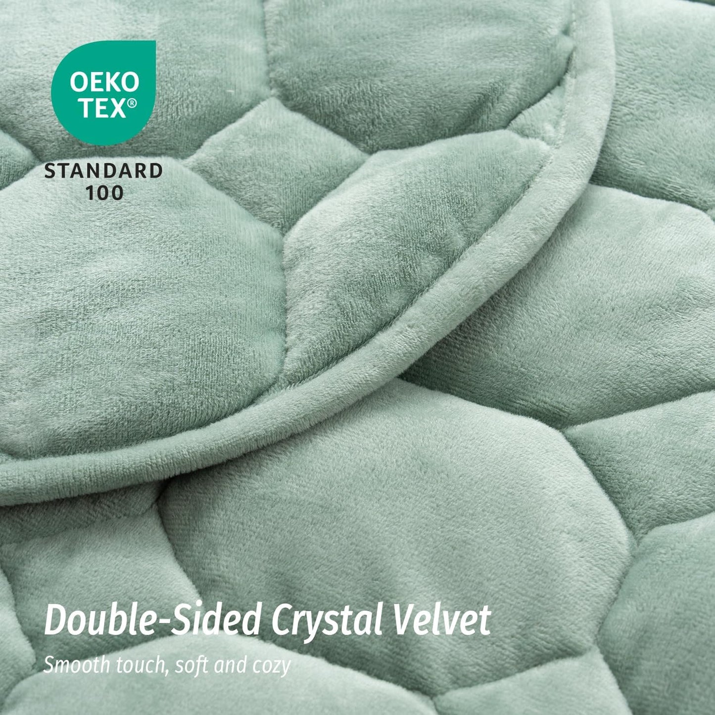 Wemore Weighted Lap Blanket 7lbs for Adults, Small Weighted Blanket Throw for Travel, Soft Weighted Lap Pad for Relaxation, Calming, Napping and Sleeping, Machine Washable, Light Grey 29" x 24"