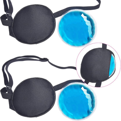 Cooling Eye Patches for Puffy Eyes, Pure Silk Ice Eye Patch, Single Eye Mask, Medical One Eye Cover Cold Hot Therapy Strabismus Lazy Eyes After Surgery Adult Kid Pirate Eyepatch (Pink-New)