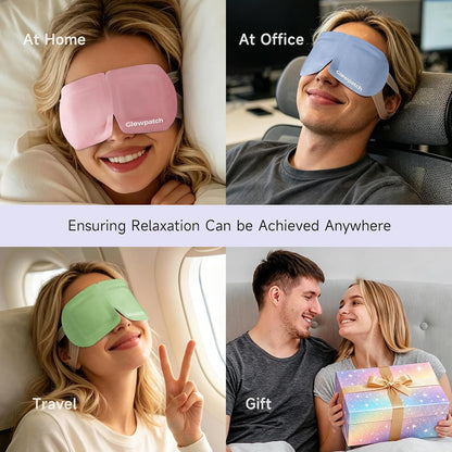 16 Pack Steam Eye Masks for Dry Eyes, Self Heating Warm Compress for Eyes Fatigue & Puffiness Relief, Disposable Heated Eye Mask for Spa & Travel, Gift for Women and Men - Unscented