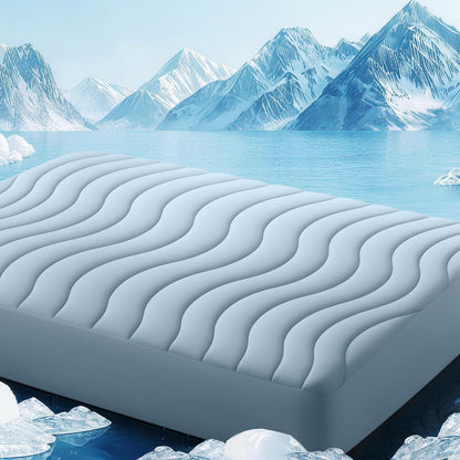 EASELAND Cooling Mattress Pad Queen Size for Hot Sleepers Pillow Top Mattress Cover Quilted Fitted Mattress Protector Breathable Mattress Topper with 8-21" Deep Pocket(60x80 Inches,Light Grey)