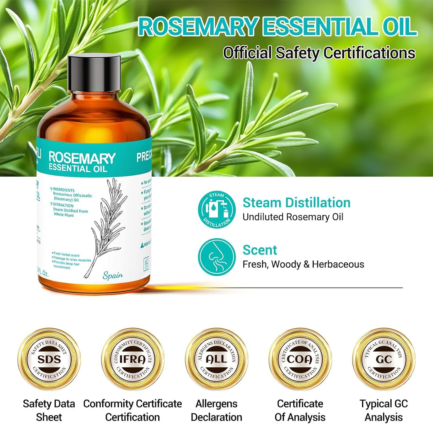 Lavender Essential Oil 3.38 fl oz (100ml), Lavender Oil for Home & Daily Use, for Women & Men, Suitable for Diffuser, Bath & DIY, Large Size for Long-Lasting & Versatile Use