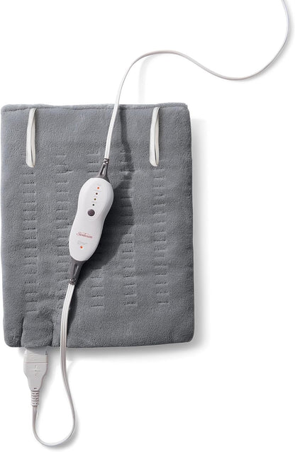 Sunbeam Premium Sunbeam Heating Pad with Compact Storage, Standard Size, Gray
