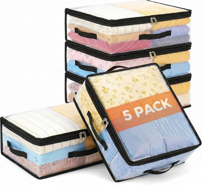 Clear Storage Bags With Zippers & Handles Blanket Storage Bag