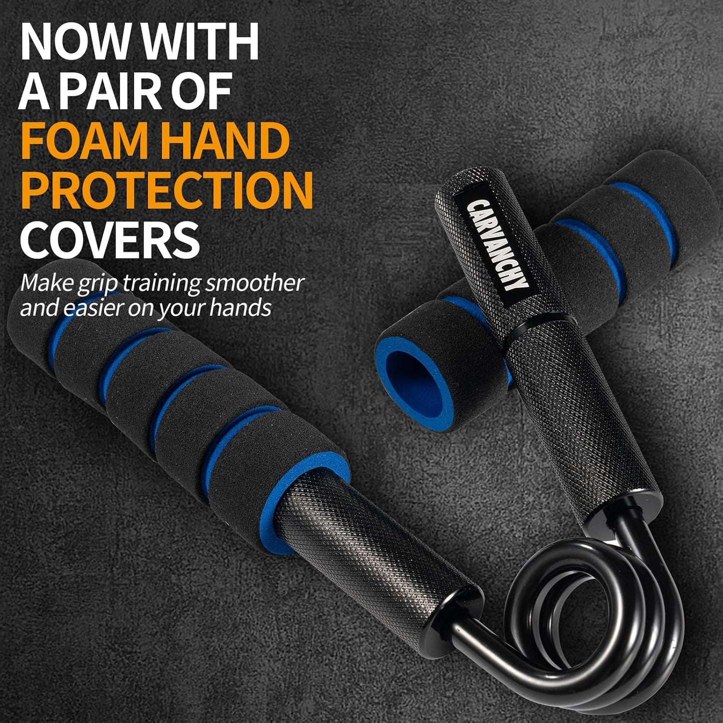 Grip Strength Trainer Set, 6 Pack, 50-350LB, Wrist Forearm Strengthener, Metal No Slip, Hand Grip Gripper Strengthener for Strength Training and Exercise, Hand Workout Squeezer Grip Strength