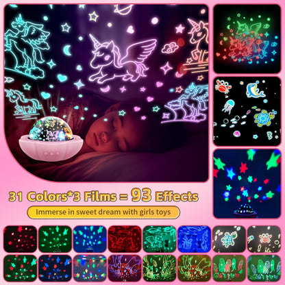 MINGKIDS Toys for 3-8 Year Old Girls Boys,Star Night Light Projector with Hard Projection Cover, Timer&Rotation,2-9 Year Olds Kids Chritsmas Birthday Gifts
