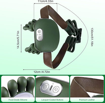 OTAVILEM Neck Massager with Heat, Shiatsu Neck and Back Massager with 4D Kneading,Simulated Human Hand Design Electric Deep Tissue Massage for Pain Relief and Muscle Relax