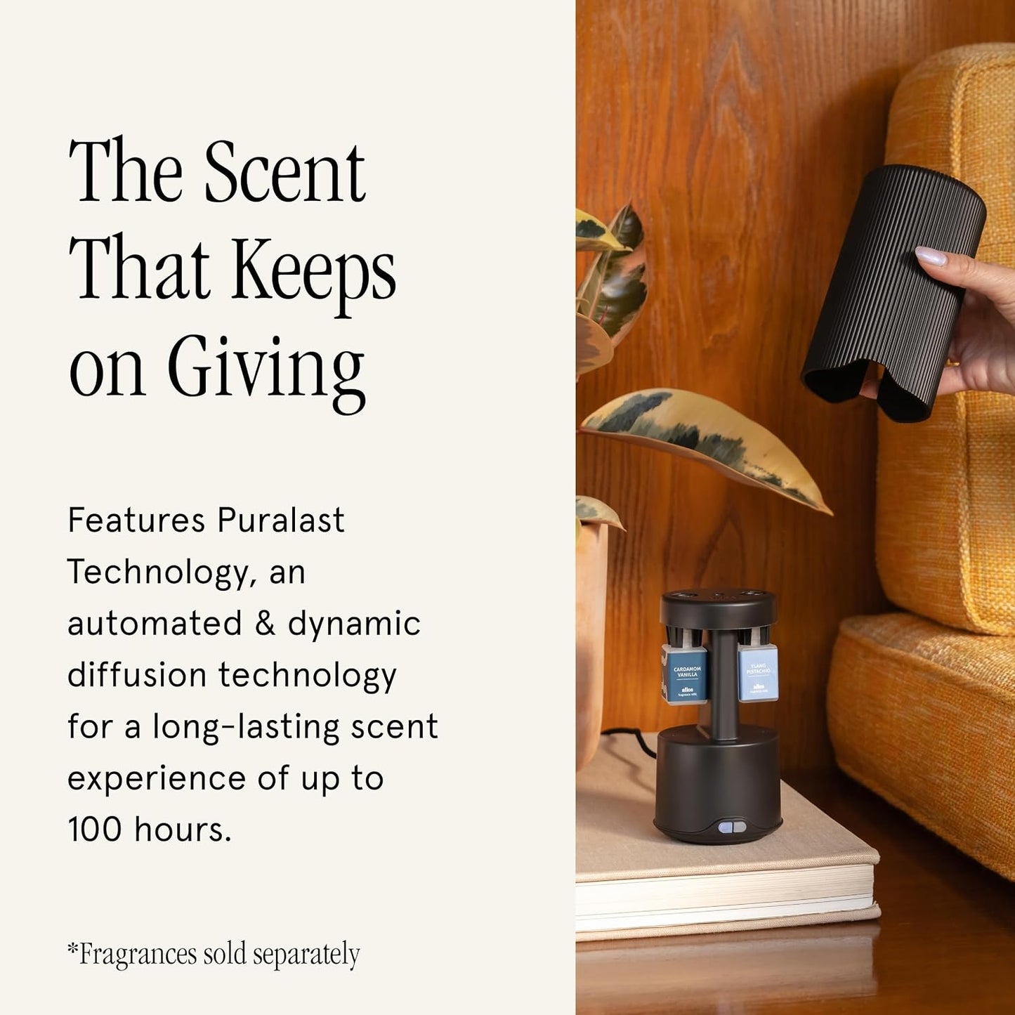 Pura Plus Smart Home Fragrance Diffuser for Large Spaces - Adjust Scent Intensity, Set Schedules, Timers & More in Pura App - Fragrances Sold Separately - White