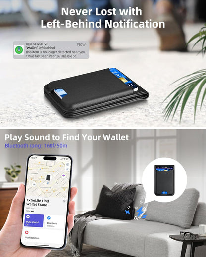ExtreLife for Magsafe Wallet, Works with Apple Find My, 6 Cards Holder