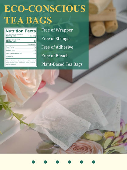 GLDNT Organic Jasmine Green Tea Bags, Floral Aroma & Smooth Taste, 100ct