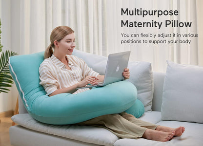 Momcozy Cooling Pregnancy Pillow - U Shaped Full Body Maternity Pillow