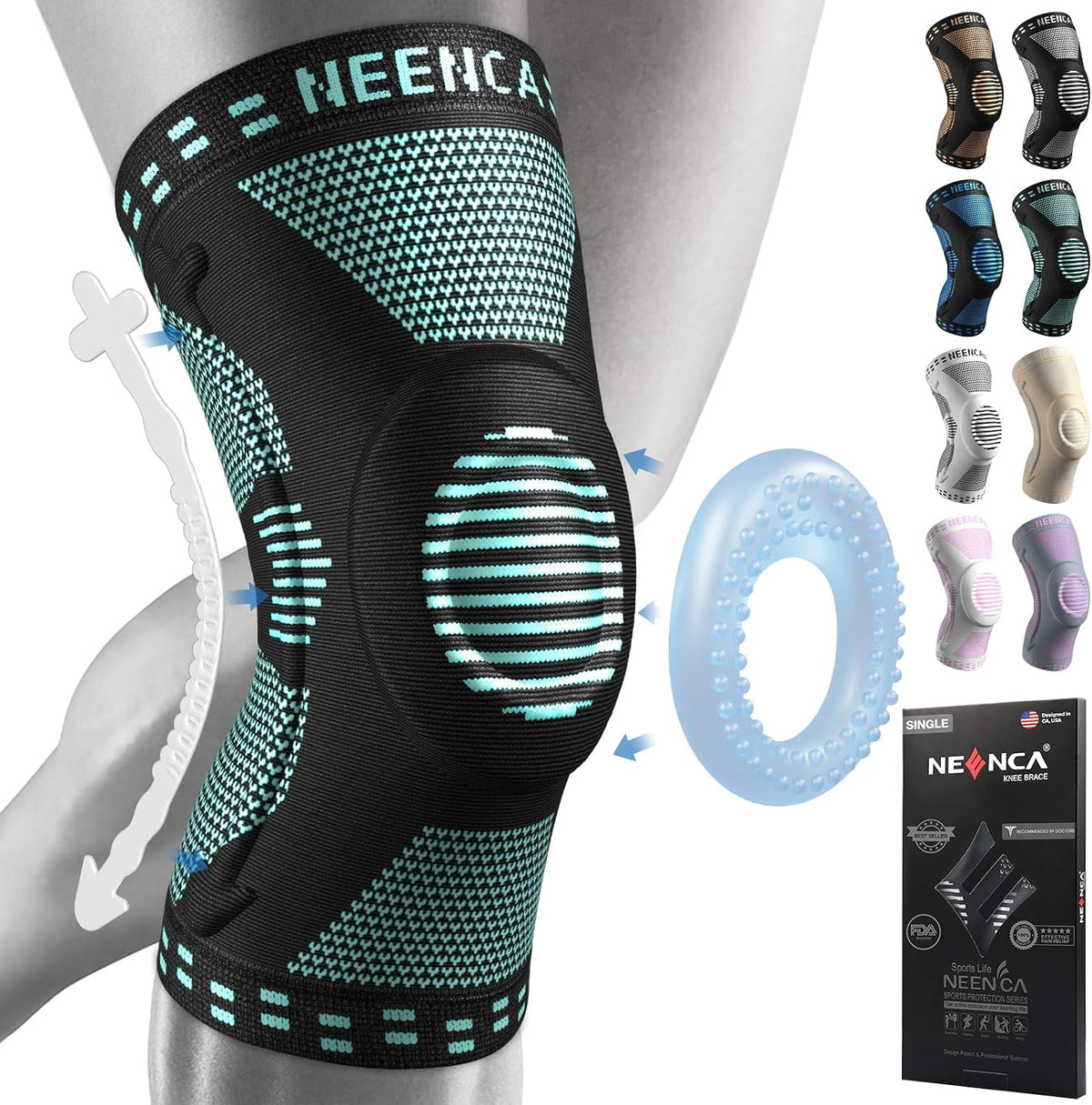 NEENCA Professional Knee Brace, Medical Knee Support for Women & Men Relief
