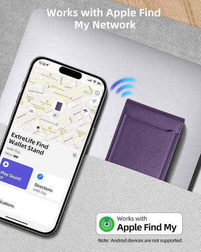 ExtreLife for Magsafe Wallet, Works with Apple Find My, 6 Cards Holder