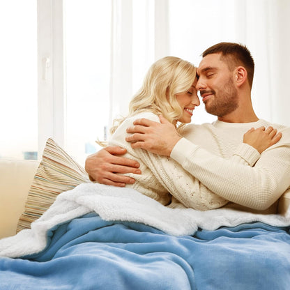 Bedsure GentleSoft Sherpa Fleece Throw Blanket for Couch, Non-Heated, Thick & Warm Cozy Blanket for Winter, Soft Fuzzy Plush Throw Gifts for Women and Men, Grey, 50x60 Inches