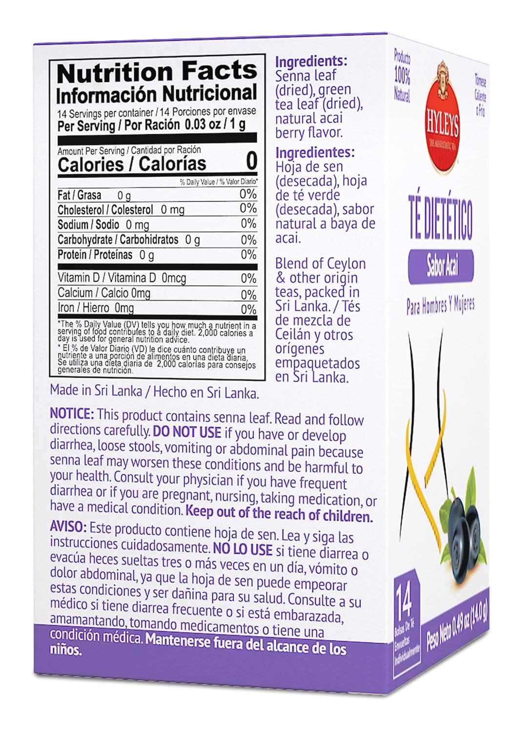 Hyleys Dandelion Root & Green Tea with Milk Thistle and Licorice Root - Herbal Detox Blend - 25 Tea Bags