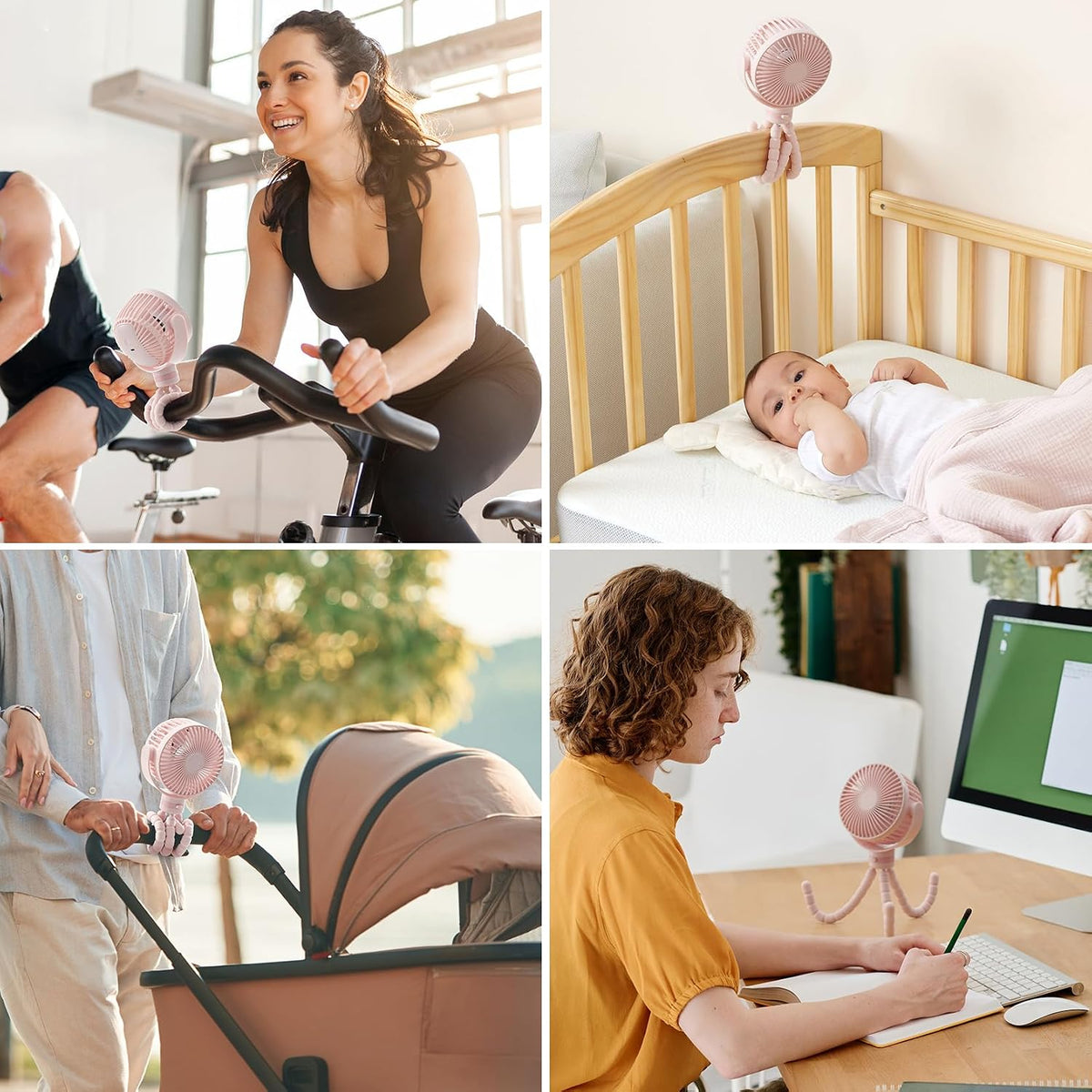 Momcozy 8000mAh Portable Stroller Fan | 27H Ultra-long Battery Life
