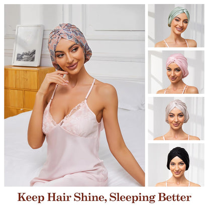 Adjustable Silk Bonnet Satin Curly Hair Wrap for Sleeping Women Anti Frizz