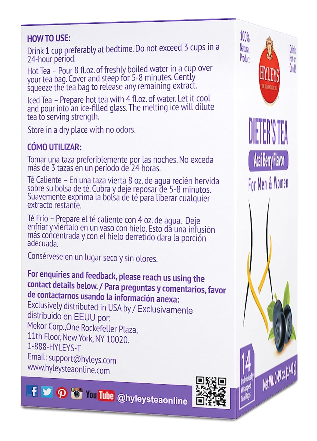 Hyleys Dandelion Root & Green Tea with Milk Thistle and Licorice Root - Herbal Detox Blend - 25 Tea Bags